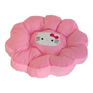 坐垫可爱软萌猫咪柔软家用抱枕卧室飘窗垫子粉色花朵蒲团屁垫女