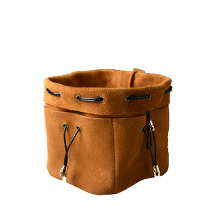 大号牛皮袋文玩百宝囊真皮拉绳印章镜头包相机包佛珠袋手串收纳包