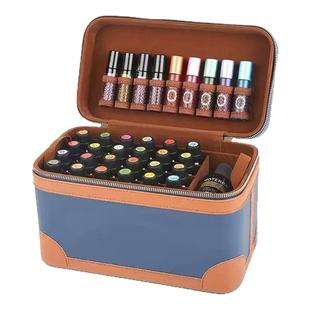 精油收纳包精油箱便携手提双层皮质66格容量15ML10ML5ML椰子油