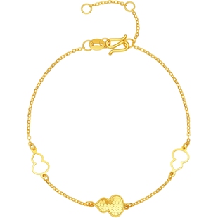 周六福黄金5G足金手链手饰计价葫芦冰闪福禄春节新品系列新年礼物