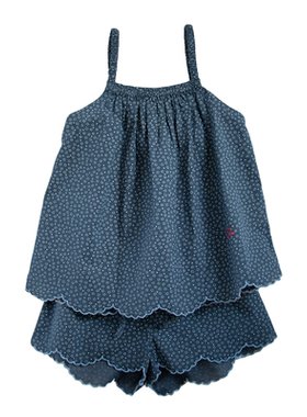 女童纯棉短裤连衣裙家居服