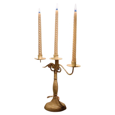 法式复古烛台摆件珠光晚餐烛台