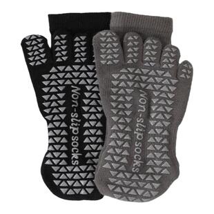 秋冬五指瑜伽袜子防滑专业女普拉提专用袜运动健身压力分趾中长筒