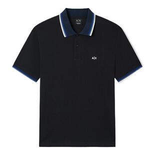 ARMANI EXCHANGE/阿玛尼26年夏季新款男士短袖撞色刺绣翻领Polo衫
