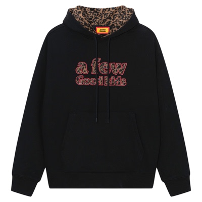 AFGK25FW豹纹贴布连帽卫衣