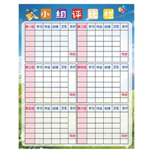小组评比栏墙贴量化考核光荣红花榜积分表班级文化背景墙教室布置