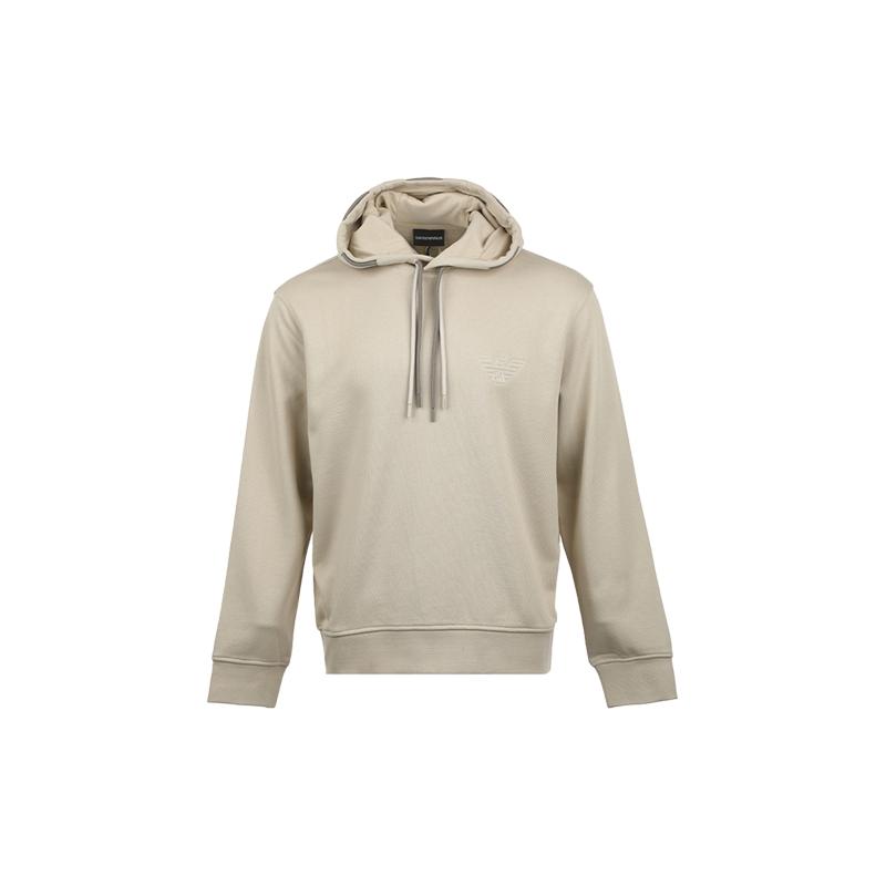 【自营】EMPORIO ARMANI/阿玛尼SS26双色抽绳鹰标连帽套头卫衣