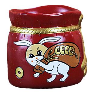 钱兔无忧存钱罐儿童节礼物办公室桌面装饰品存私房钱装饰摆件笔筒