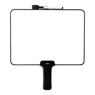 得力手持小白板双面磁吸白板家用教学可擦写字板办公备忘便携直播间提示板手举牌比赛评委打分板儿童涂鸦画板