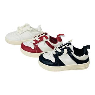 特价清仓！儿童空军一号板鞋小童魔术贴皮面黑色红色运动鞋小白鞋