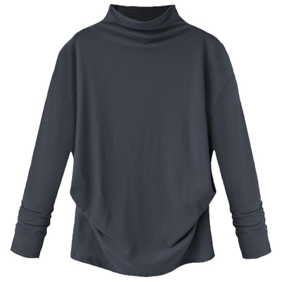 胖MM遮肚子宽松中长款棉女打底衫