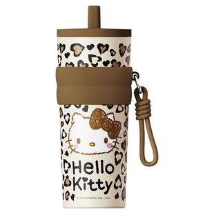 【正版HelloKitty】吸管保温杯660ml新款大容量可爱闺蜜生日水杯