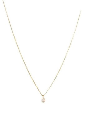 日系轻奢银镀金小水滴钻石锁骨链