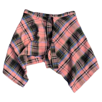 小众设计风高级感腰带粉色格子儿童裙摆系带腰封男女小个子屁帘潮