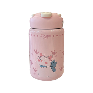 可爱小巧便携保温水杯女生高颜值超萌吸管杯小学生儿童不锈钢杯子