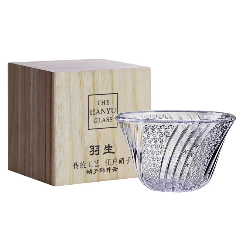 日式硝子复古酒杯威士忌水晶