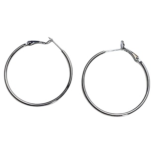 「全店买二赠一」大圈耳饰耳夹耳圈纯银圈圈素圈耳环2025新款爆款