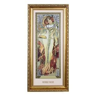 德国高宝Goebel进口陶瓷挂画客厅玄关装饰画限量版艺术瓷板画穆夏