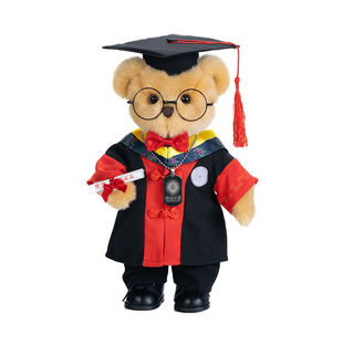 bears'home熊之家毕业熊博士学士小熊玩偶礼物纪念形象专属定制