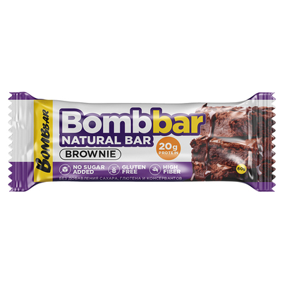 俄罗斯Bombbar进口蛋白棒0蔗糖控卡健身营养即食代餐饱腹60g新品