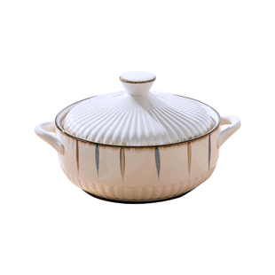 日式陶瓷双耳汤碗泡面碗带盖大号家用2025新款高级感螺蛳粉碗大碗