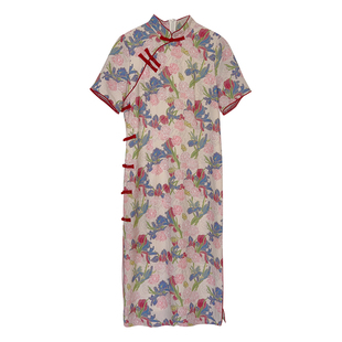 十里春风【自制款】遇见自制新中式中国风小清新改良版旗袍胖mm