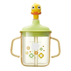 babycare儿童牛奶杯1-2-3岁以上宝宝喝奶瓶PPSU刻度直饮吸管水杯