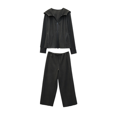 木子理想胖mm大码暖姜绒卫衣套装