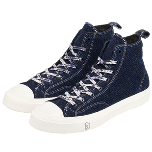 BLESS SHOE 22AW INDIGO KENDO 手工制蓝染刺子布高帮休闲鞋板鞋