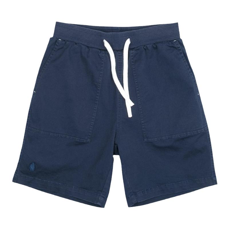 ANB2022秋季 / ANB B8 新款主题水洗做旧抽绳短裤（藏青色/灰色）