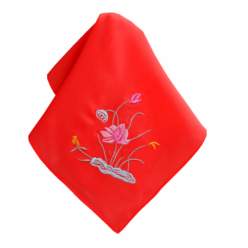 加大款丝绸绣花旗袍广场舞古镇景区纪念品出国送礼老式手绢帕子