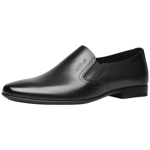 宾度男鞋2026春季新款男士商务正装皮鞋男真皮单鞋青年套脚通勤鞋