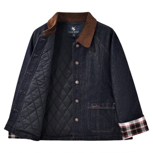 保罗彼得2025秋冬季棉衣女款牛仔宽松短外套夹棉服保暖NIECU00130