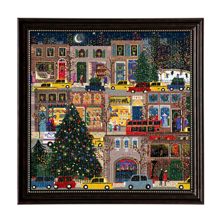 galison冬灯系列圣诞节日之夜拼图500片成人治愈拼装玩具新年礼物