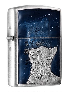 Zippo打火机正版 心有猛虎官方正品浮雕防风煤油送男朋友生日礼物