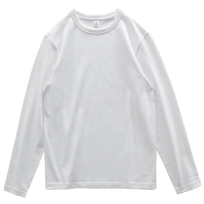 秋冬打底衫男300G碳素磨毛基础纯色休闲白T加厚纯棉重磅T恤男长袖