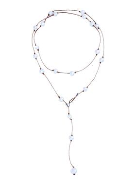 松弛感.珍珠多用途项链.天然珍珠编织长款/可做手链