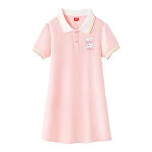 真维斯儿童裙子夏季2025新款女童Polo连衣裙小女孩夏款公主裙夏装