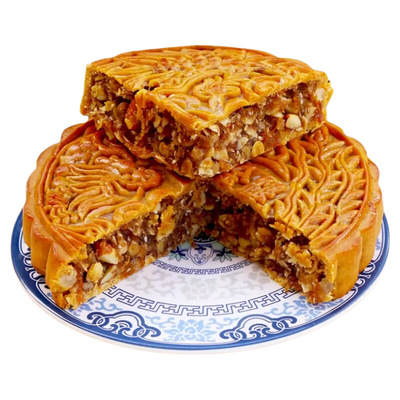 广式伍仁叉烧大月饼单个装中秋送