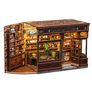 CuteBee街角咖啡店手工diy小屋房子微缩场景模型城市漫步新年礼物