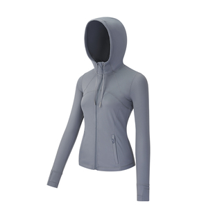 ohsunny防晒衣女夏时尚显瘦健身瑜伽服连帽修身长袖防晒运动外套