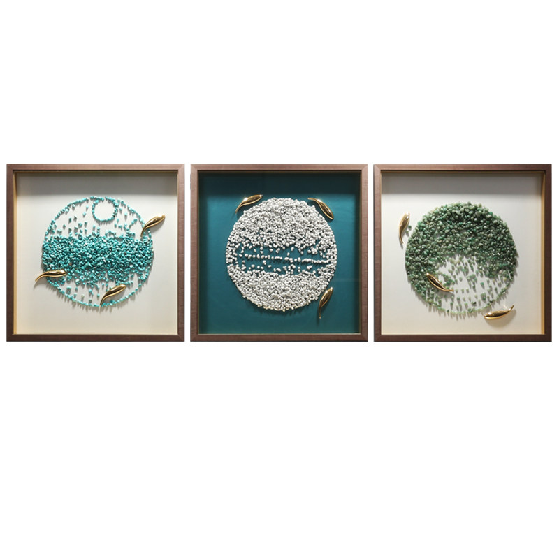 奢大气立体九鱼图风水招财装饰画