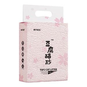 狮子医生 华畜猫砂樱花味豆腐猫沙 除味低尘宠物用品2.4kg*4袋