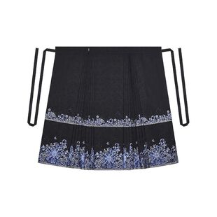 银蝶织造司原创明制汉服汉元素对襟长衫马面裙套装2025新款秋冬款