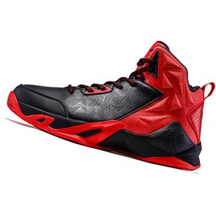 乔丹红色篮球鞋高帮男冬款皮面防水运动鞋正品学生比赛耐磨战靴子