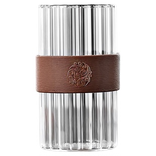 耐热玻璃水杯300毫升防烫家用泡茶杯客厅喝水咖啡杯套装杯架杯子