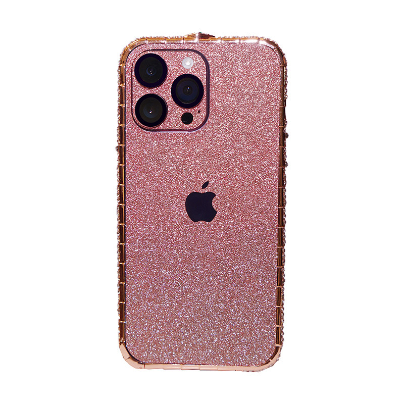 适用苹果15镶钻手机壳14promax带钻防摔边框13水钻保护套iPhone15Pro高级感钻石壳网红同款潮女