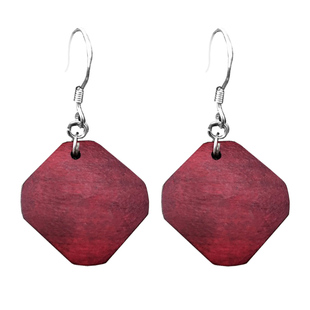 999纯银耳环夸张原木头超大饰品防过敏个性气质时尚森系复古原宿