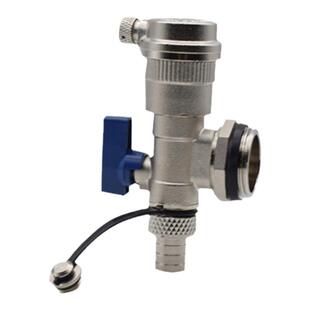 全铜外丝牙地暖自动排气阀1寸分水器DN25跑风暖气片放水阀家用