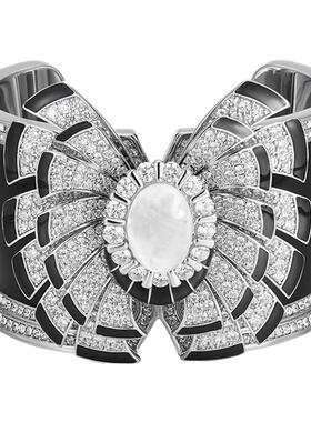 【秀款限定】MOH动物絮语系列黑珐琅蝴蝶水晶贝母女款手镯